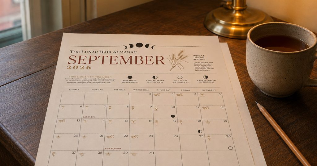 A desk scene with an open calendar and warm lamp light