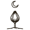 Fallow icon: closed bud with crescent moon